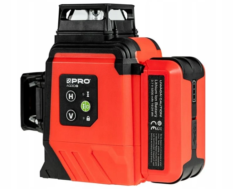 Laser krzyżowy 3x360 PRO AQ3DG 30m zestaw plus zielona wiązka
