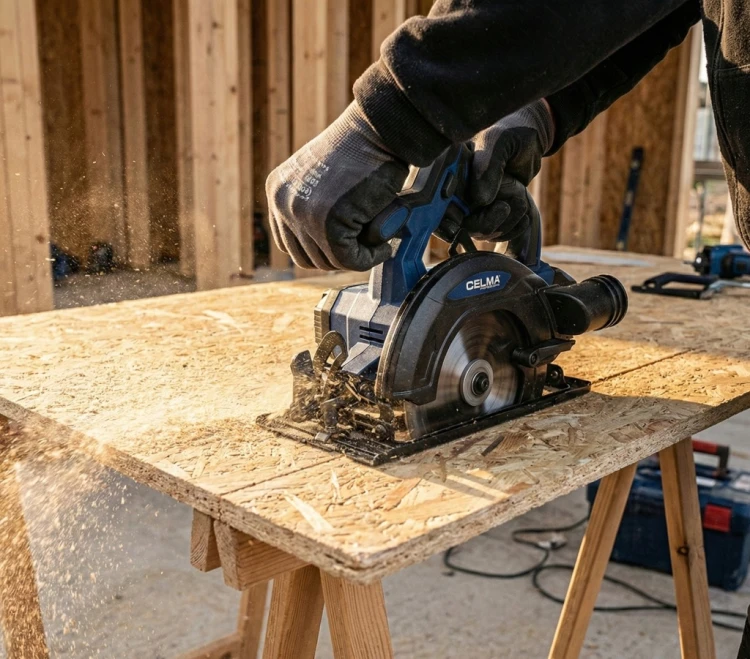 Pilarka Tarczowa CELMA 18V Drewno MDF Sklejka LED Bez Akumulatora OBS