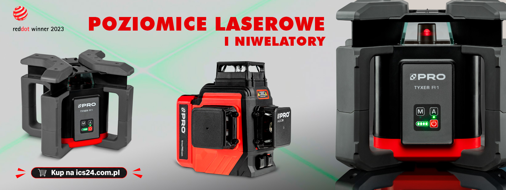 Poziomice laserowe i niwelatory