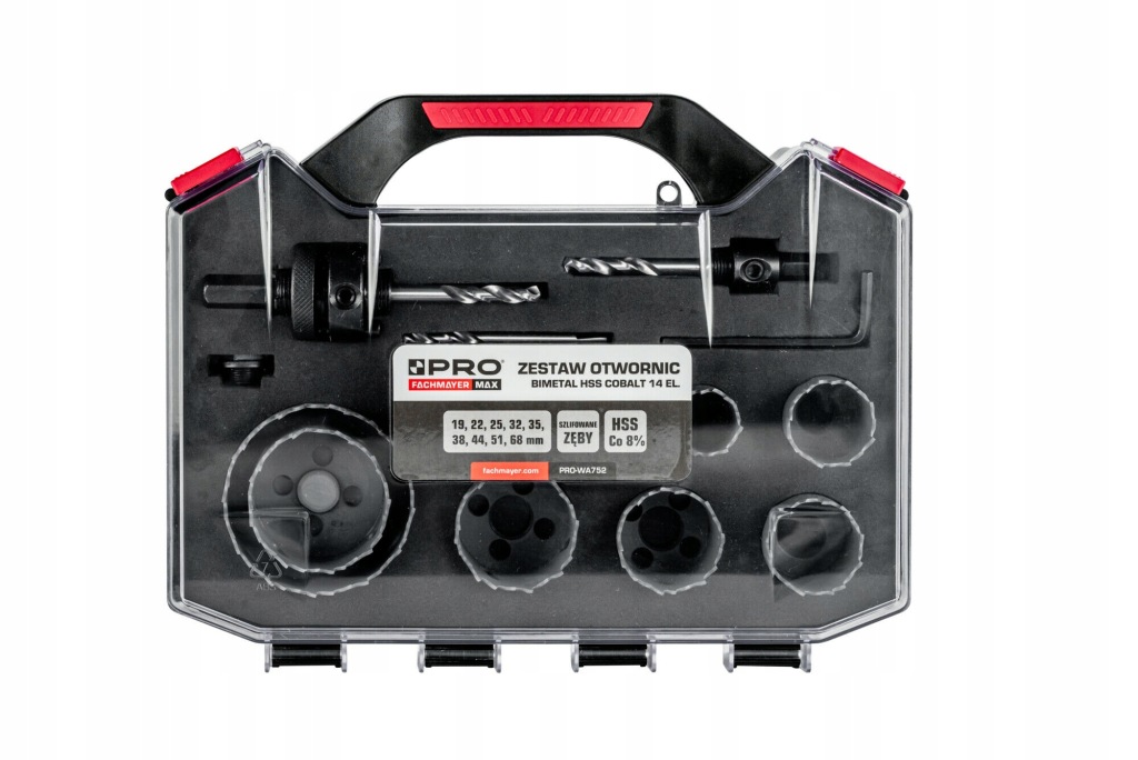 PRO OTWORNICE BIMETALOWE 8% KOBALT ZESTAW OTWORNIC BIMETALOWYCH 14EL.